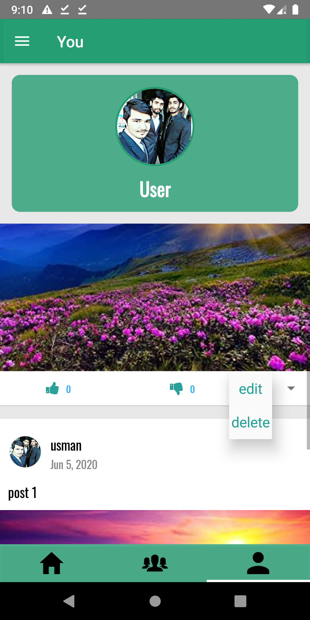 User Screen