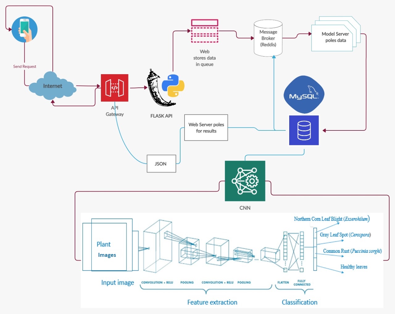 Blueprint of our proposed system for disease detection